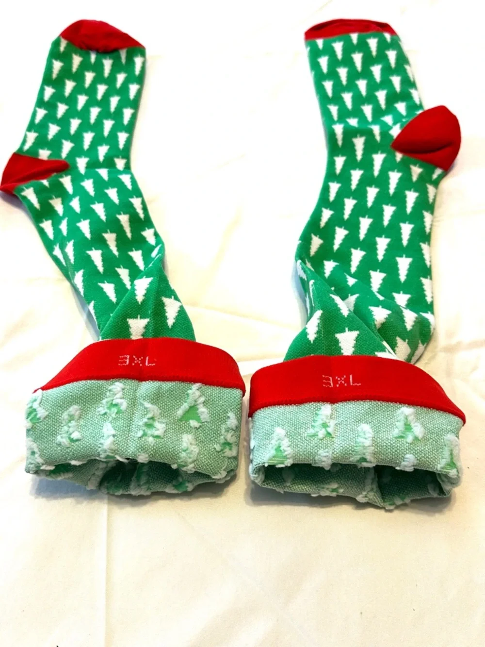 5/$15💥 Holiday Knee-Length Socks Tree Pattern Comfy Stretch Lounge